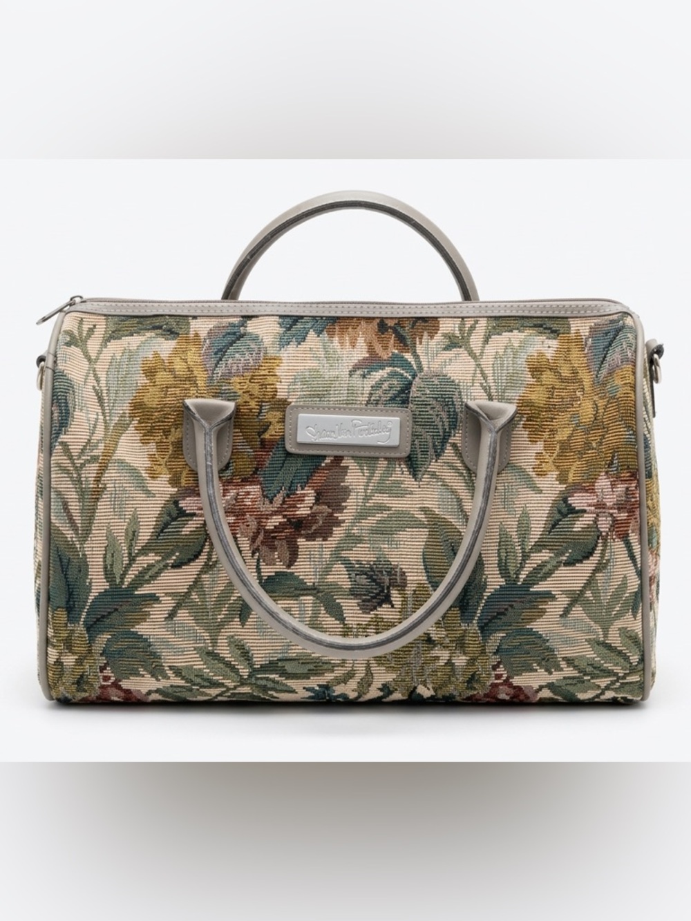 Vintage DVF Diane Von Furstenberg Floral Tapestry Carry On Bag